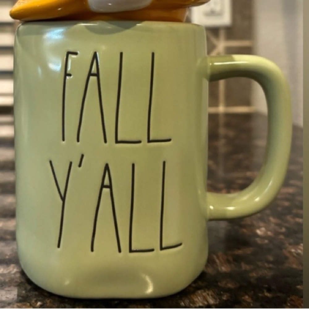 Rae Dunn mug with topper - Picture 2 of 4